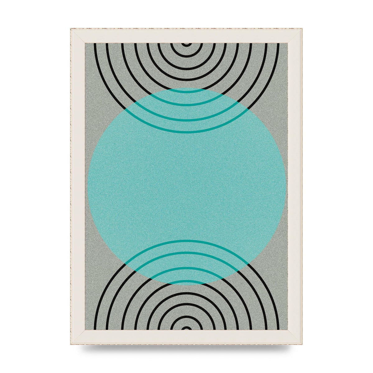 Abstract Line Disc Printed Poster - A4 framed