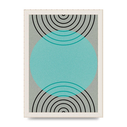 Abstract Line Disc Printed Poster - A4 framed