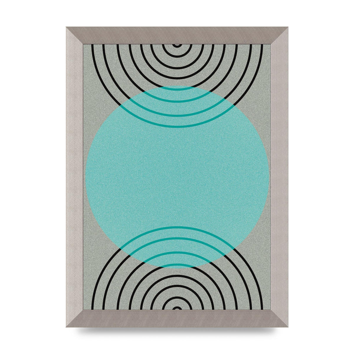 Abstract Line Disc Printed Poster - A4 framed