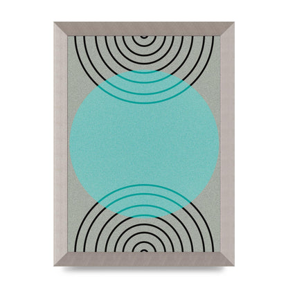 Abstract Line Disc Printed Poster - A4 framed