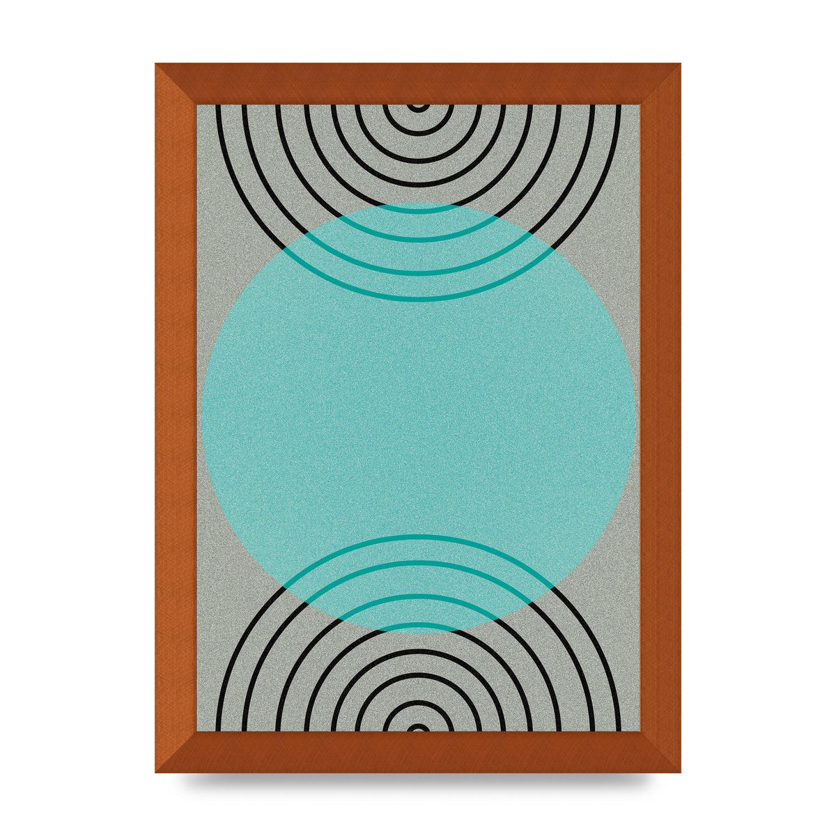 Abstract Line Disc Printed Poster - A4 framed