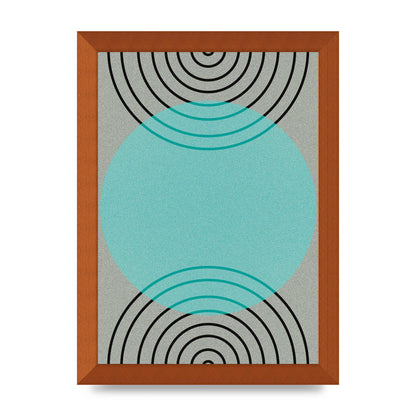 Abstract Line Disc Printed Poster - A4 framed