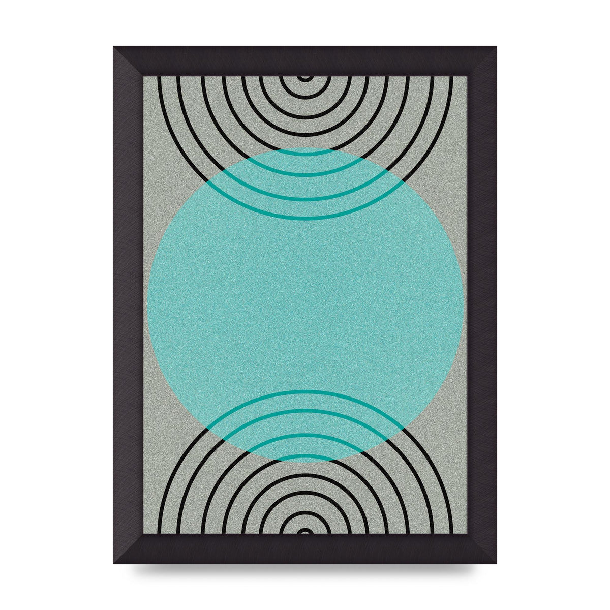 Abstract Line Disc Printed Poster - A4 framed