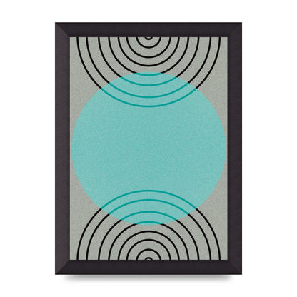 Abstract Line Disc Printed Poster - A4 framed