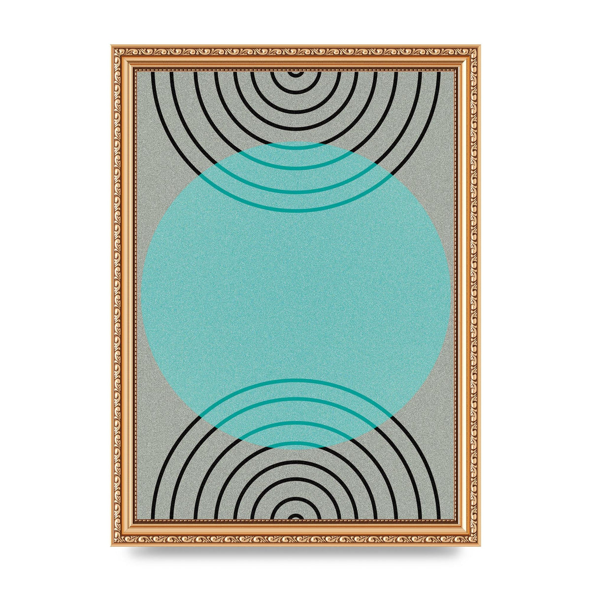 Abstract Line Disc Printed Poster - A4 framed
