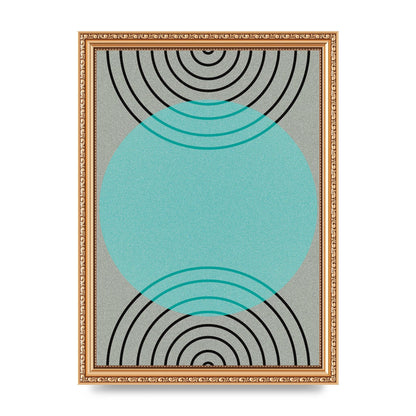 Abstract Line Disc Printed Poster - A4 framed
