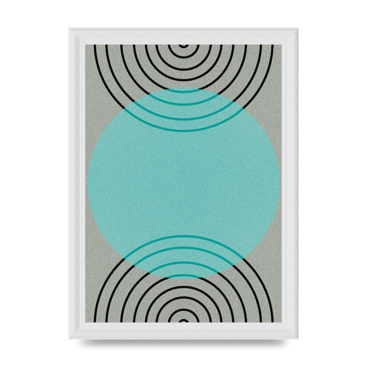 Abstract Line Disc Printed Poster - A4 framed
