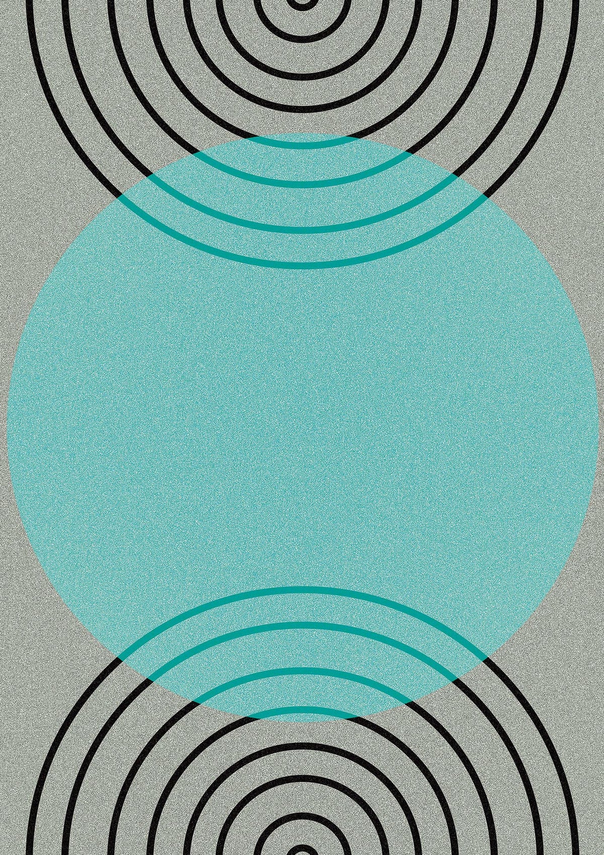 Abstract Line Disc Printed Poster - detail