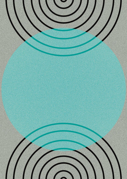 Abstract Line Disc Printed Poster - detail