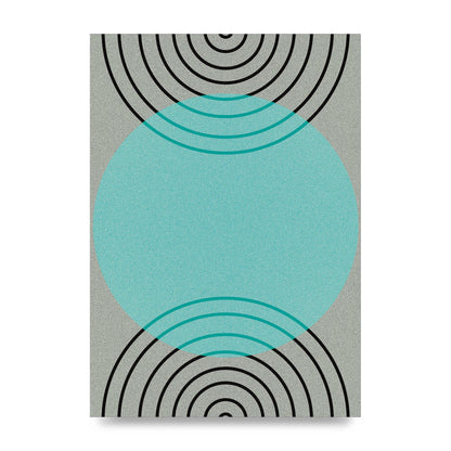 Abstract Line Disc Printed Poster - unframed print