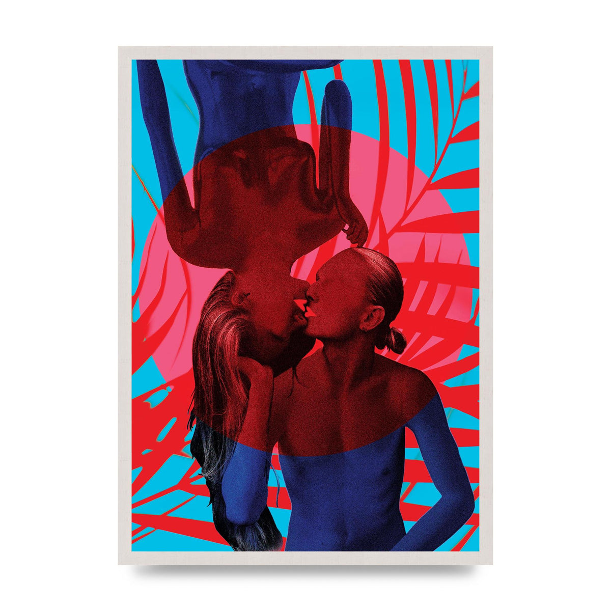 Tropical Lofi Kiss Wall Art - A2 framed