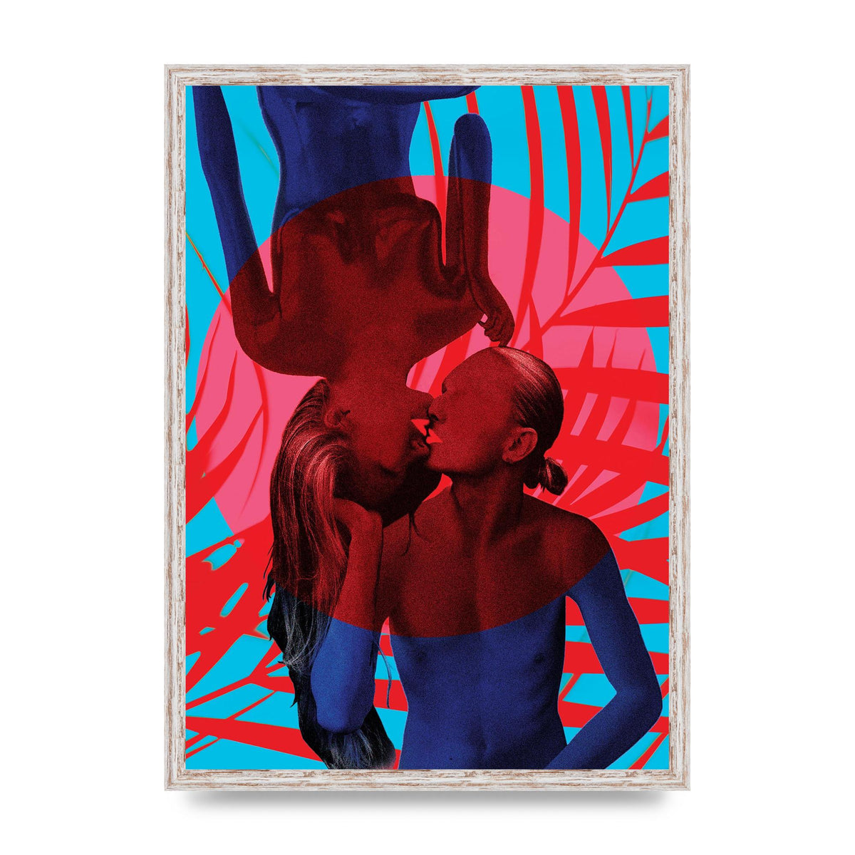 Tropical Lofi Kiss Wall Art - A2 framed