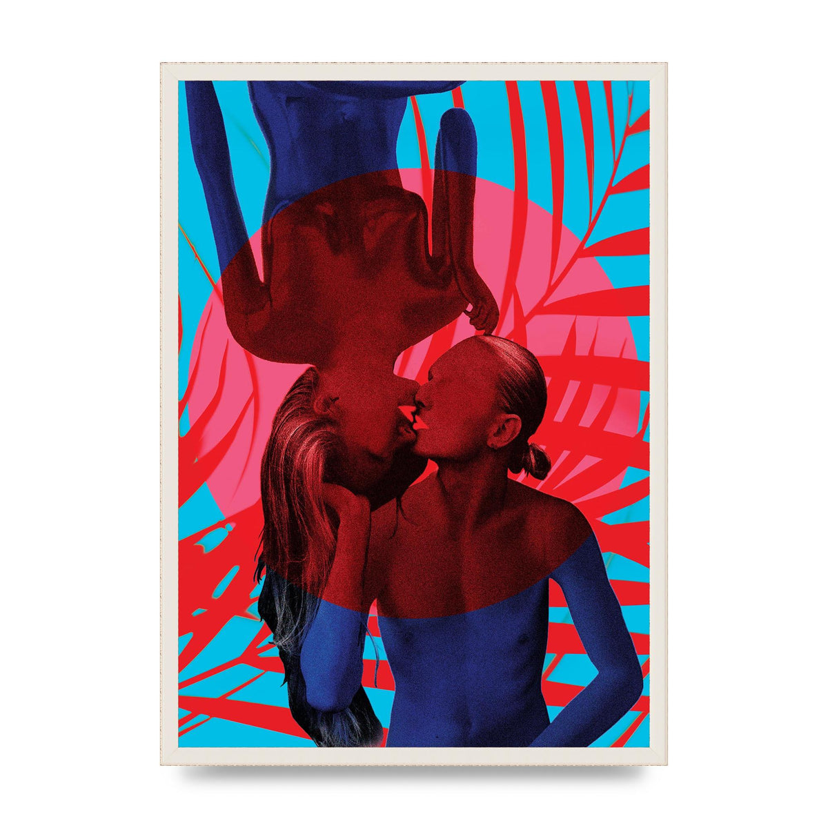 Tropical Lofi Kiss Wall Art - A2 framed