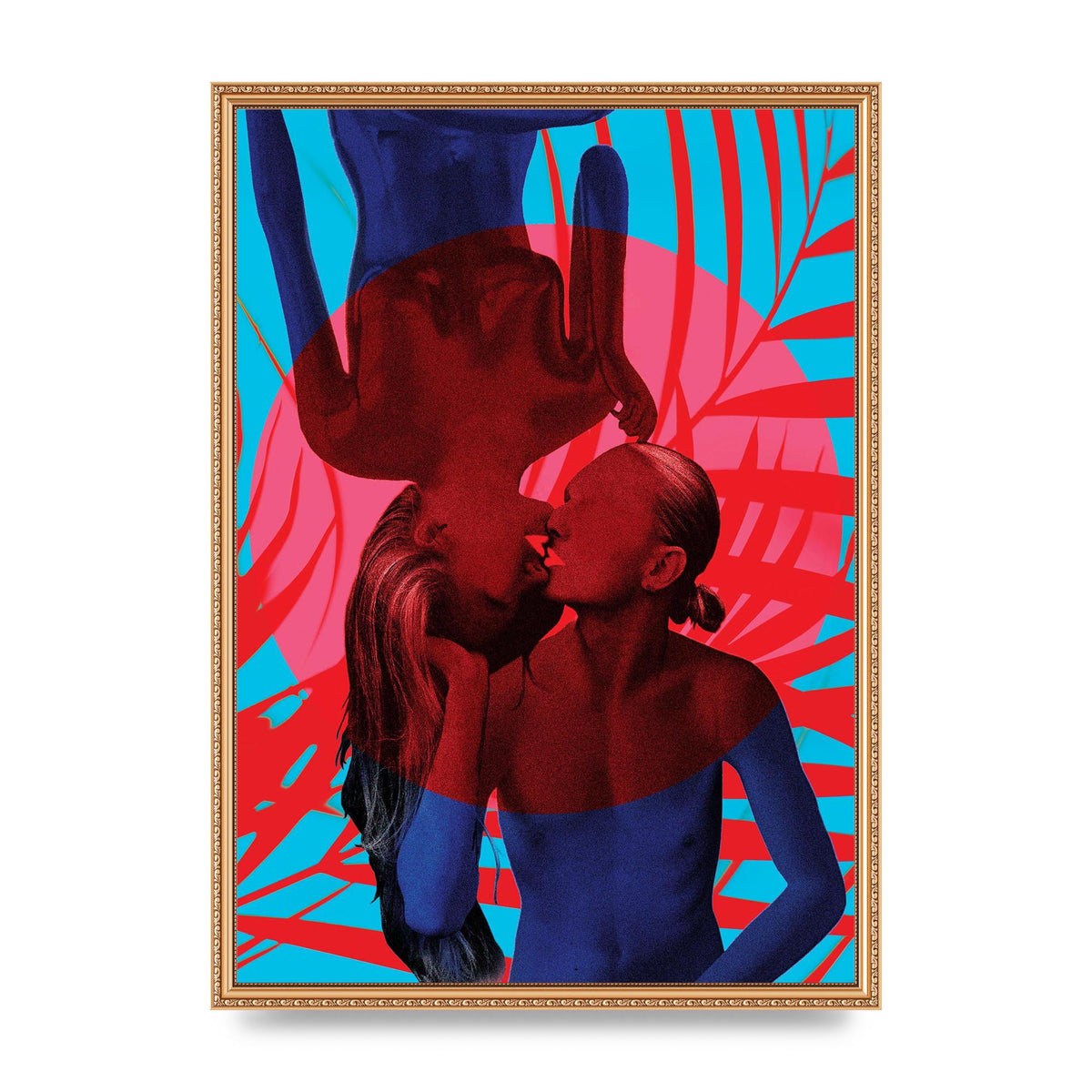 Tropical Lofi Kiss Wall Art - A2 framed