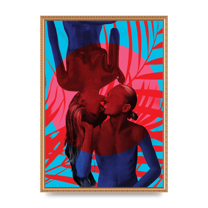 Tropical Lofi Kiss Wall Art - A2 framed