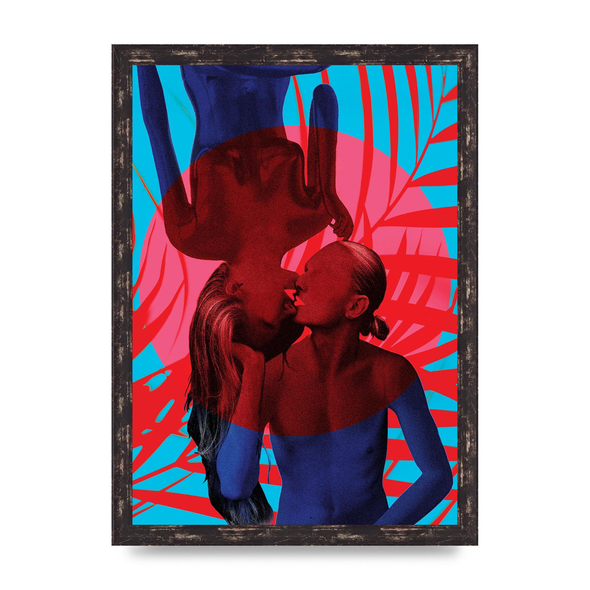 Tropical Lofi Kiss Wall Art - A3 framed