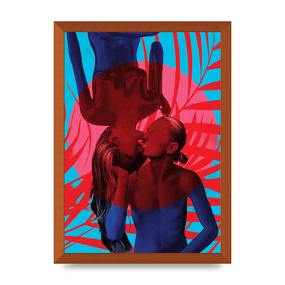 Tropical Lofi Kiss Wall Art - A3 framed