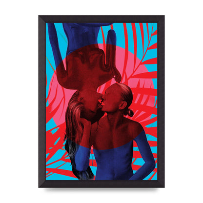 Tropical Lofi Kiss Wall Art - A3 framed