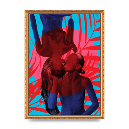Tropical Lofi Kiss Wall Art - A3 framed