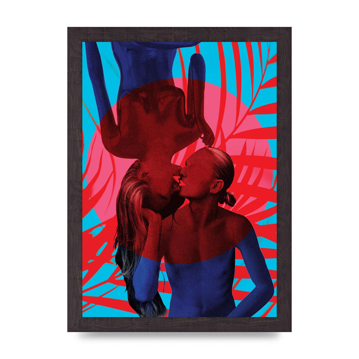 Tropical Lofi Kiss Wall Art - A4 framed