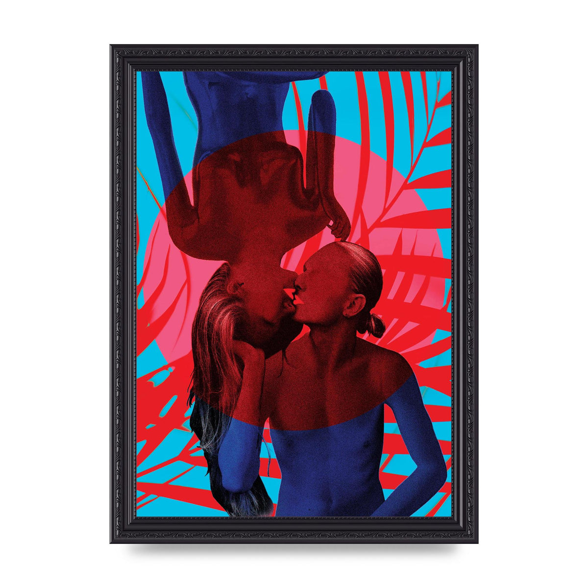 Tropical Lofi Kiss Wall Art - A4 framed