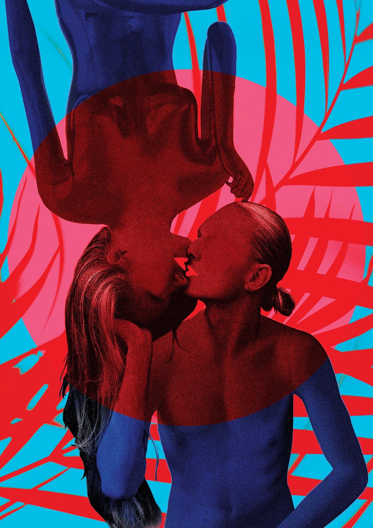 Tropical Lofi Kiss Wall Art - detail