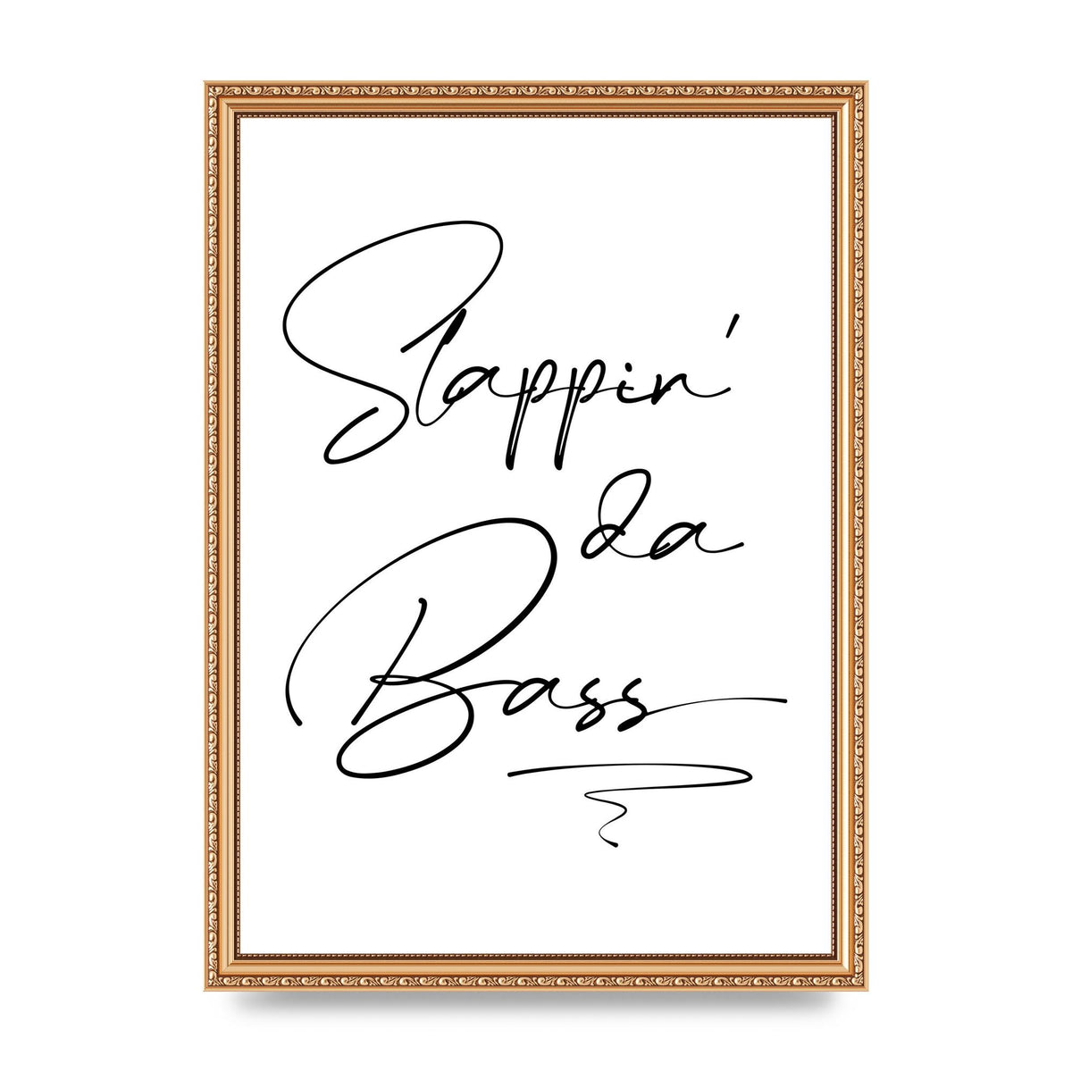 Slappin Da Bass" Printed Poster - A3 framed