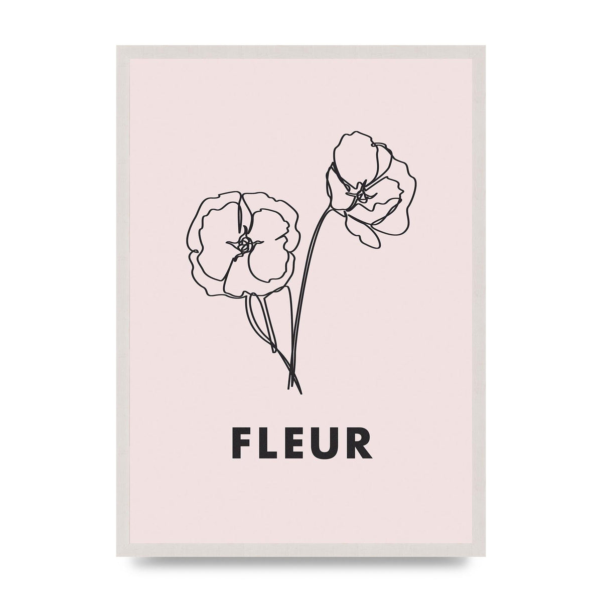 Fleur Line Drawing Art For The Home - A2 framed
