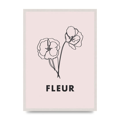 Fleur Line Drawing Art For The Home - A2 framed