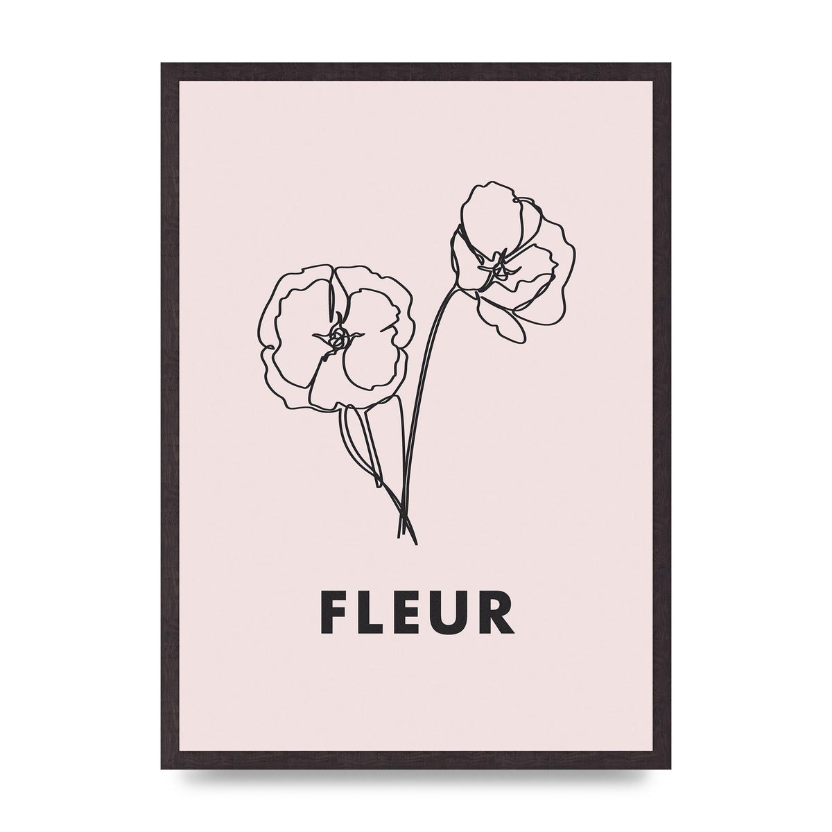 Fleur Line Drawing Art For The Home - A2 framed
