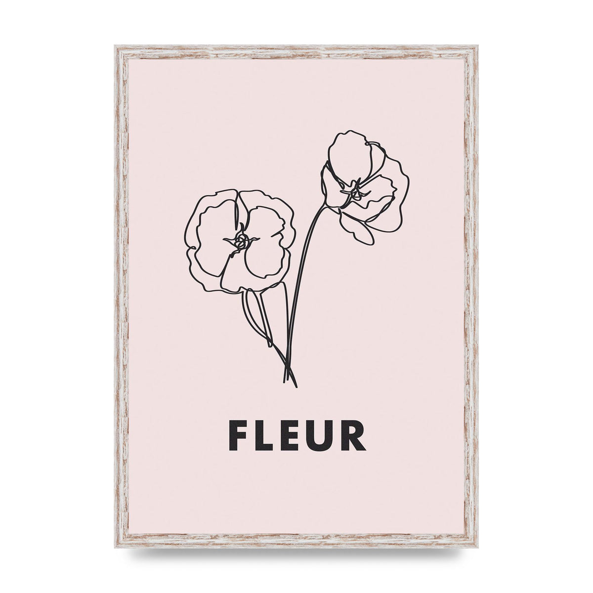 Fleur Line Drawing Art For The Home - A2 framed