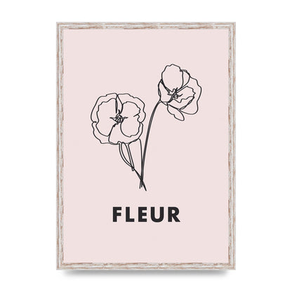 Fleur Line Drawing Art For The Home - A2 framed