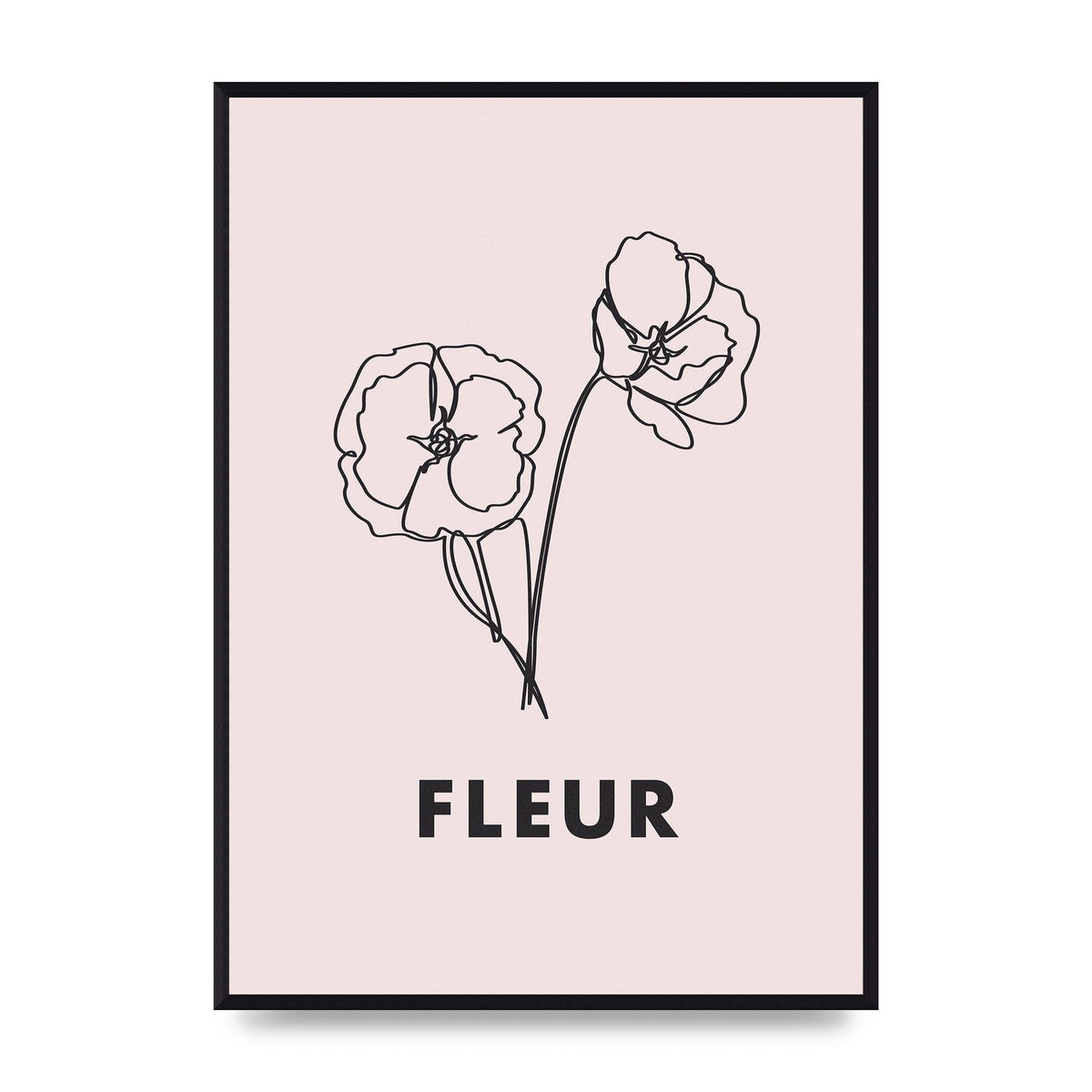 Fleur Line Drawing Art For The Home - A2 framed