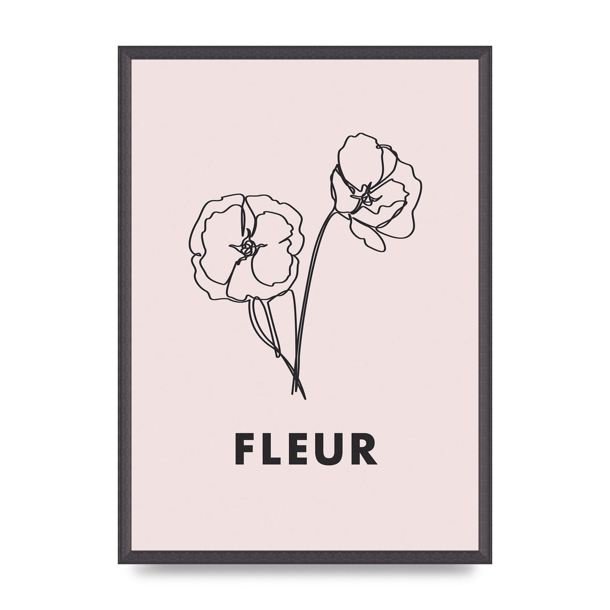 Fleur Line Drawing Art For The Home - A2 framed