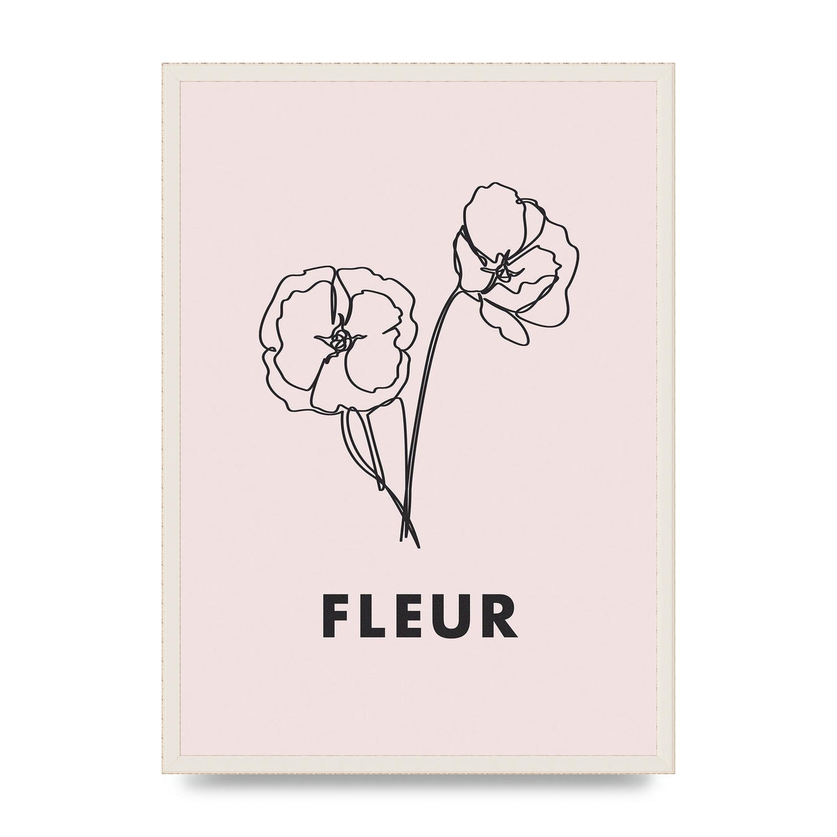 Fleur Line Drawing Art For The Home - A2 framed