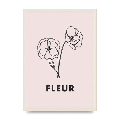Fleur Line Drawing Art For The Home - A2 framed