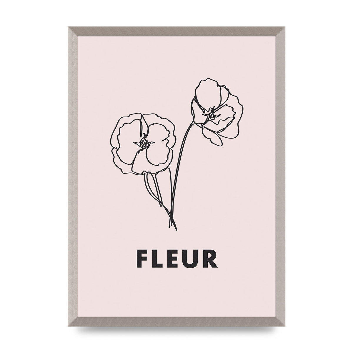 Fleur Line Drawing Art For The Home - A2 framed