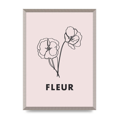 Fleur Line Drawing Art For The Home - A2 framed