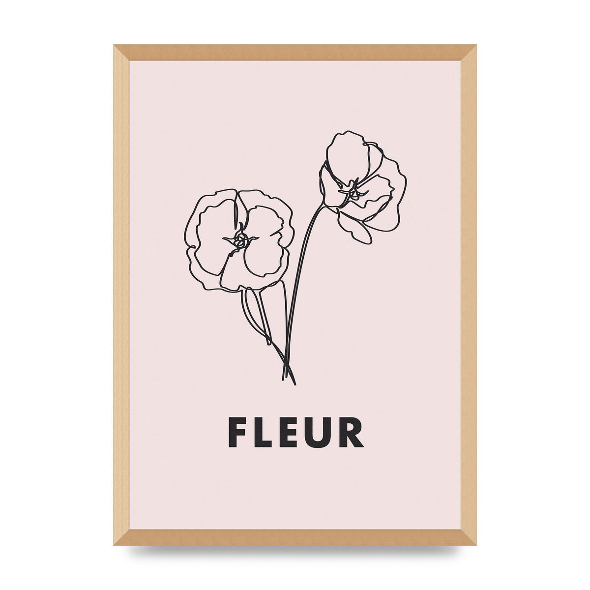 Fleur Line Drawing Art For The Home - A2 framed