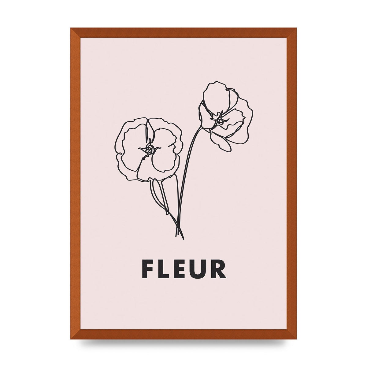 Fleur Line Drawing Art For The Home - A2 framed