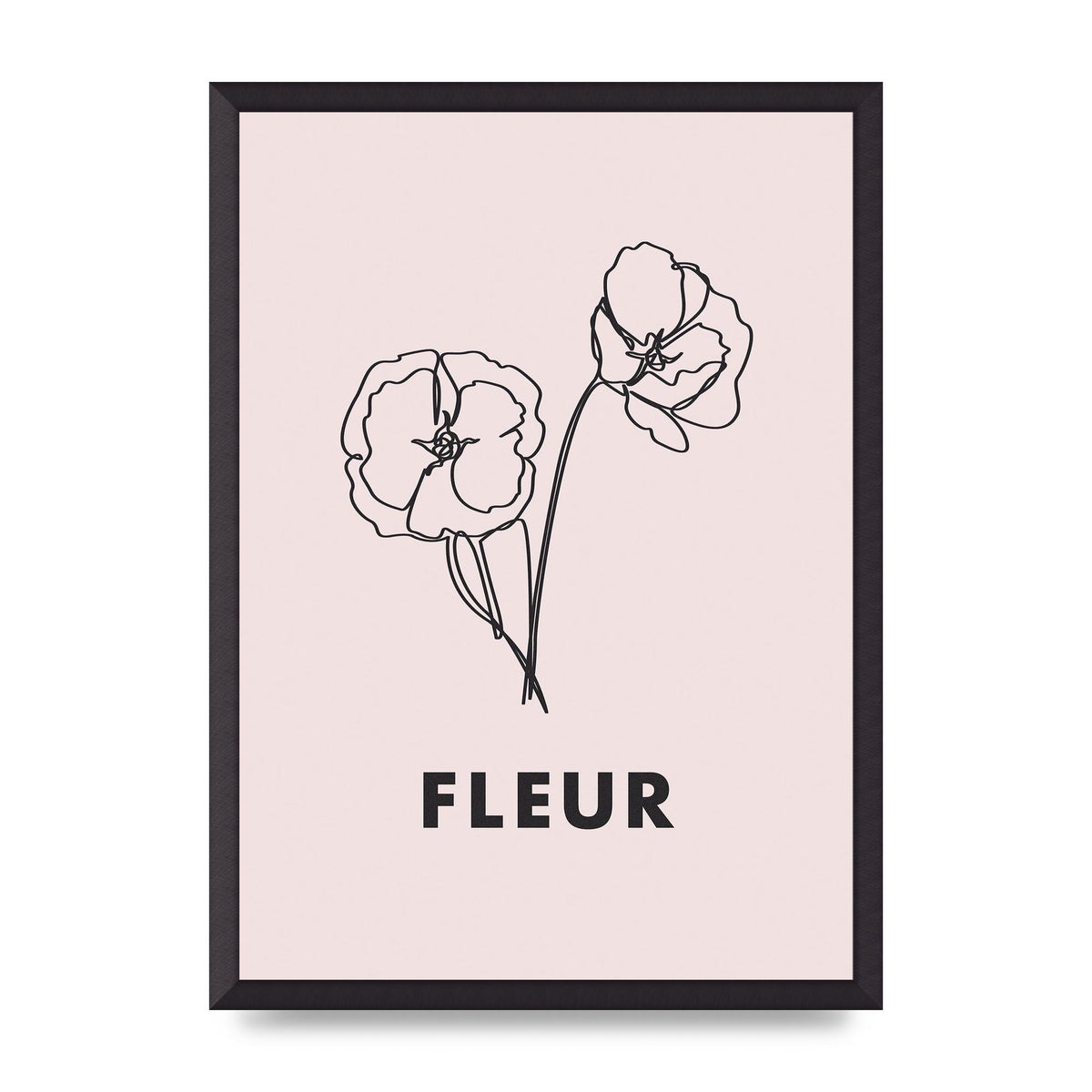 Fleur Line Drawing Art For The Home - A2 framed