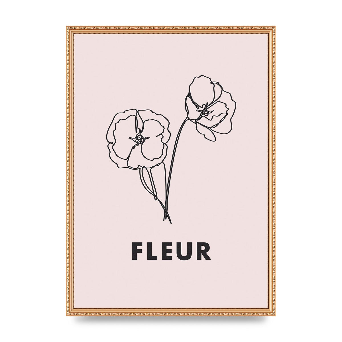 Fleur Line Drawing Art For The Home - A2 framed