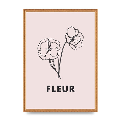 Fleur Line Drawing Art For The Home - A2 framed