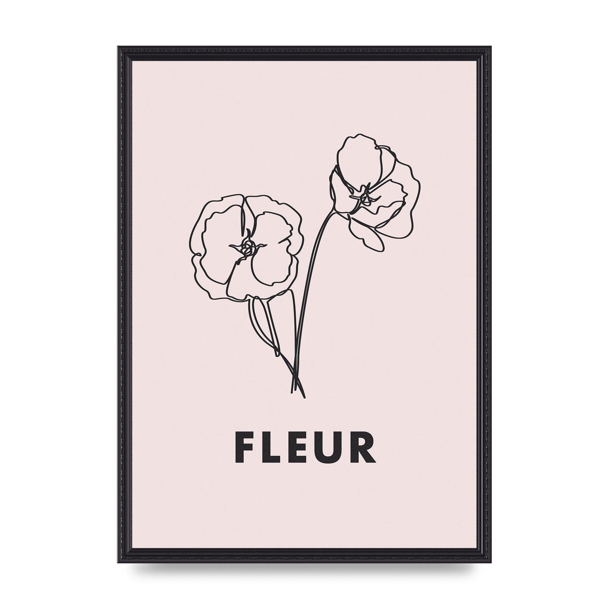Fleur Line Drawing Art For The Home - A2 framed