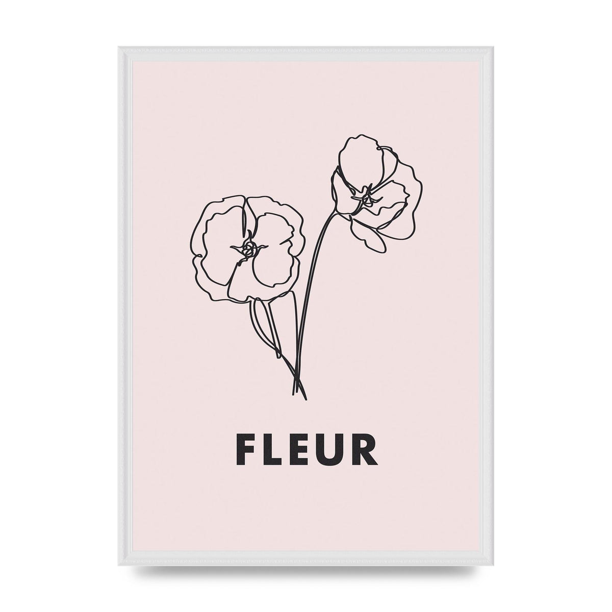 Fleur Line Drawing Art For The Home - A2 framed