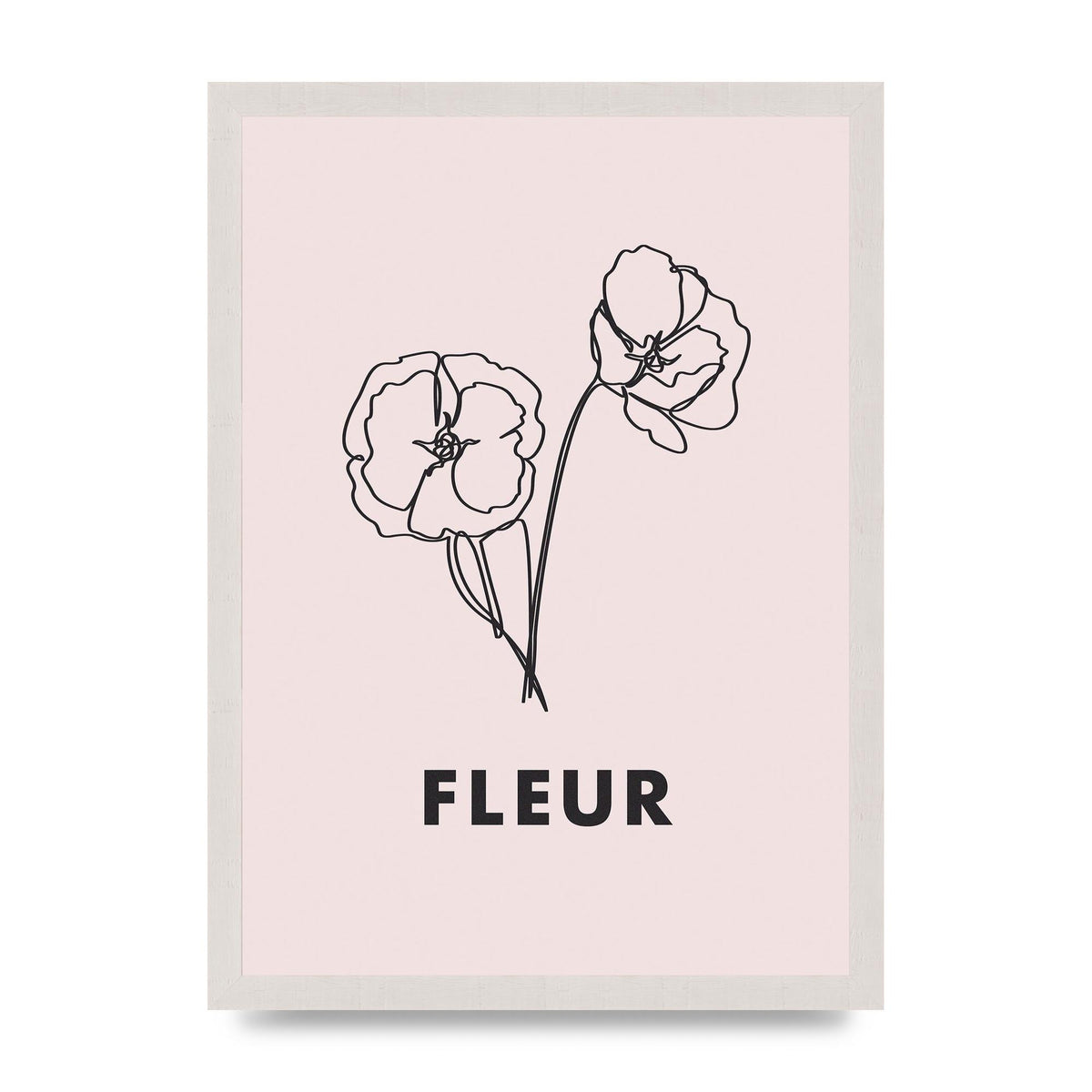 Fleur Line Drawing Art For The Home - A3 framed