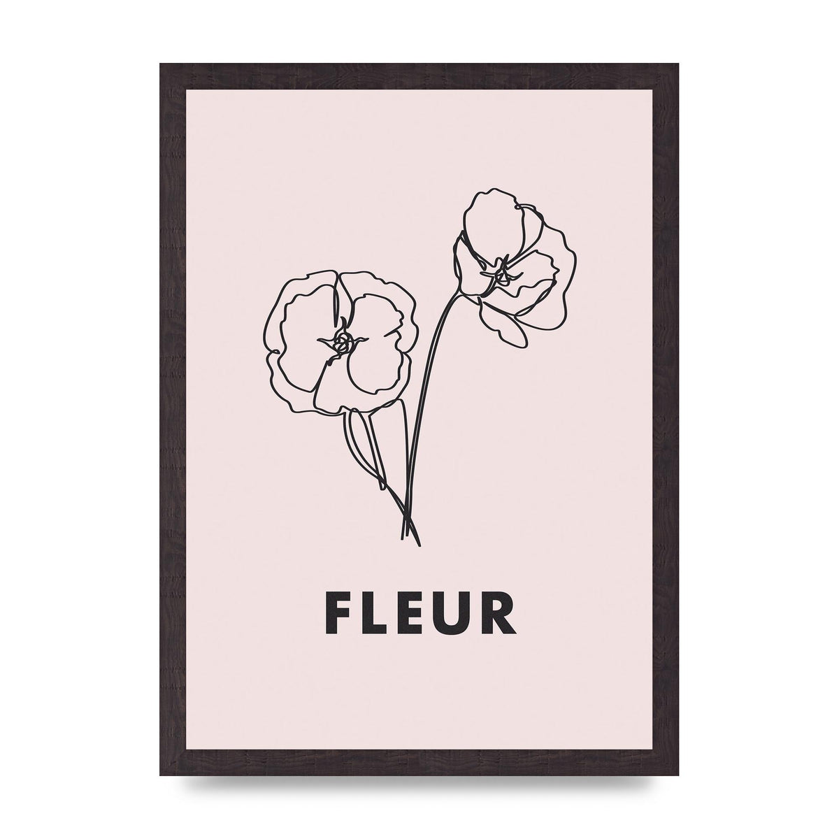 Fleur Line Drawing Art For The Home - A3 framed