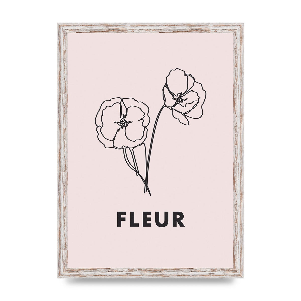 Fleur Line Drawing Art For The Home - A3 framed