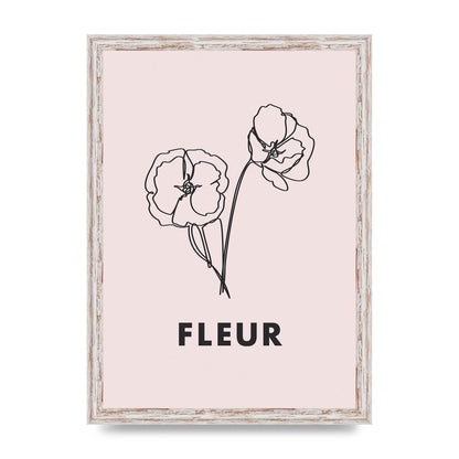 Fleur Line Drawing Art For The Home - A3 framed