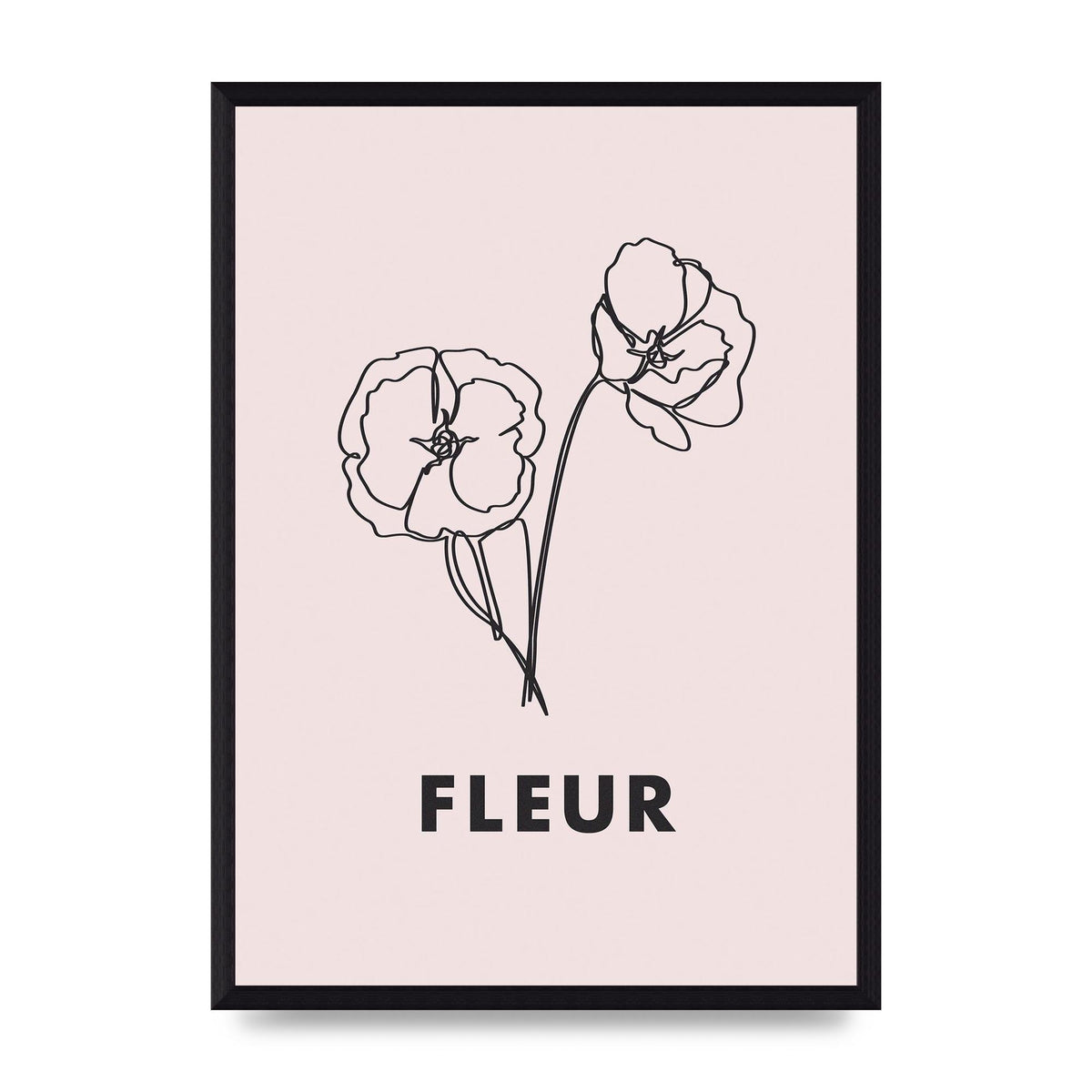 Fleur Line Drawing Art For The Home - A3 framed